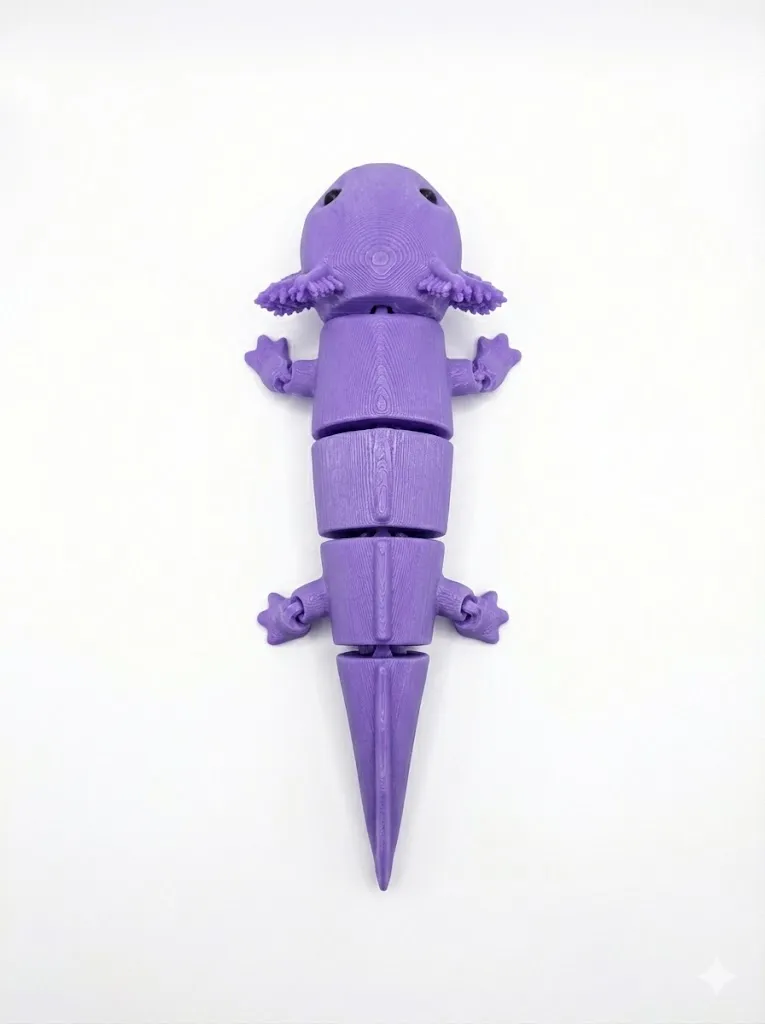 Flexi-Articulated Axolotl - Quick & Easy Print view 4