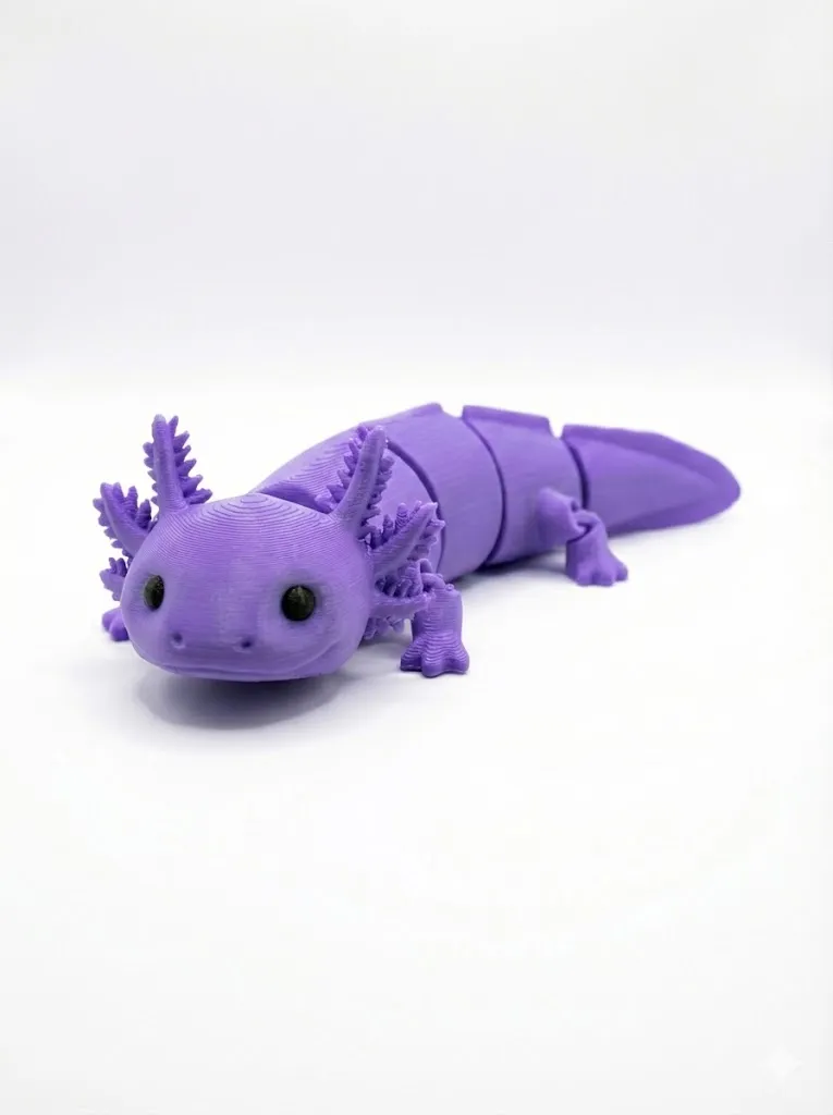 Flexi-Articulated Axolotl - Quick & Easy Print view 2