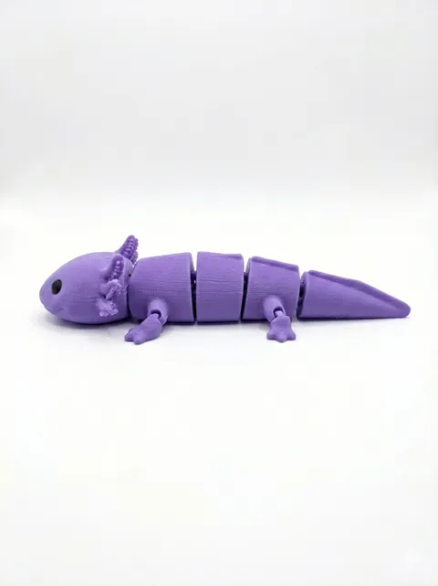 Flexi-Articulated Axolotl - Quick & Easy Print view 3