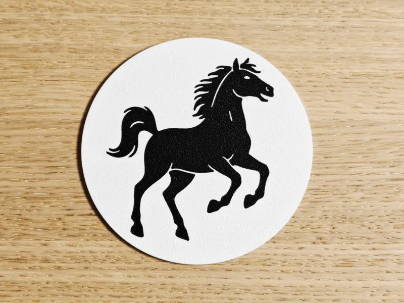 Horse: double-sided coaster