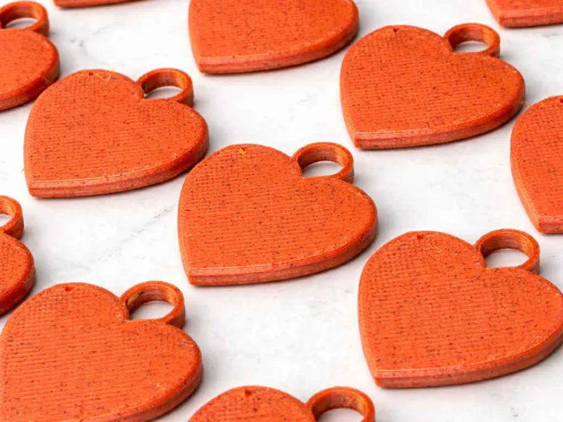 Red heart-shaped pendants