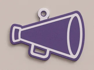 Customizable Name Cheer Megaphone Keychain