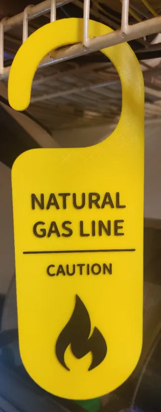 Natural Gas Line Hanging Marker