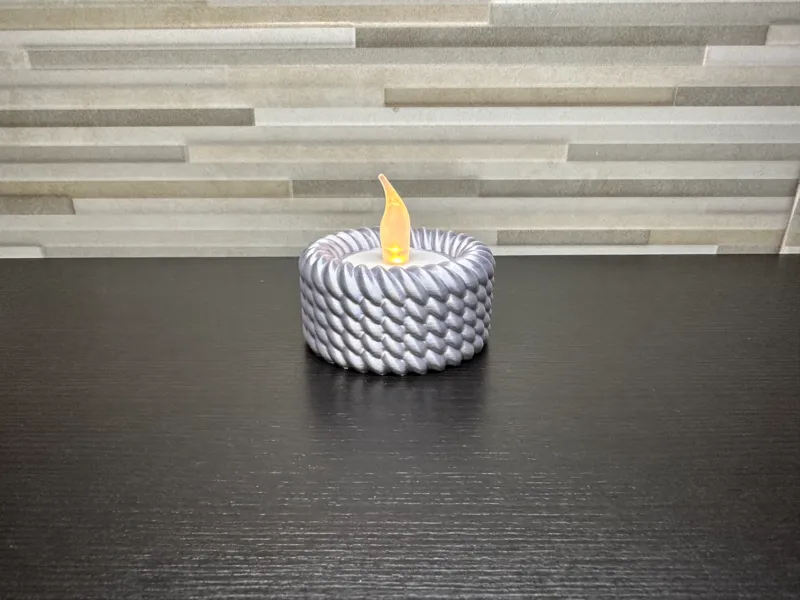 Knitted Tealight holder