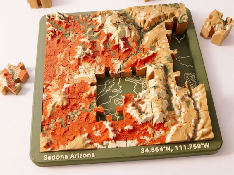 Sedona Arizona Topographical Puzzle