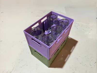 Half Pint Regular Mouth Jelly Jar Beer Crate 2x3