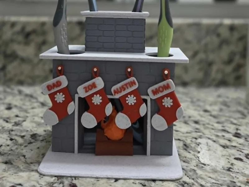 Holiday Toothbrush Holder, Personalized Stockings