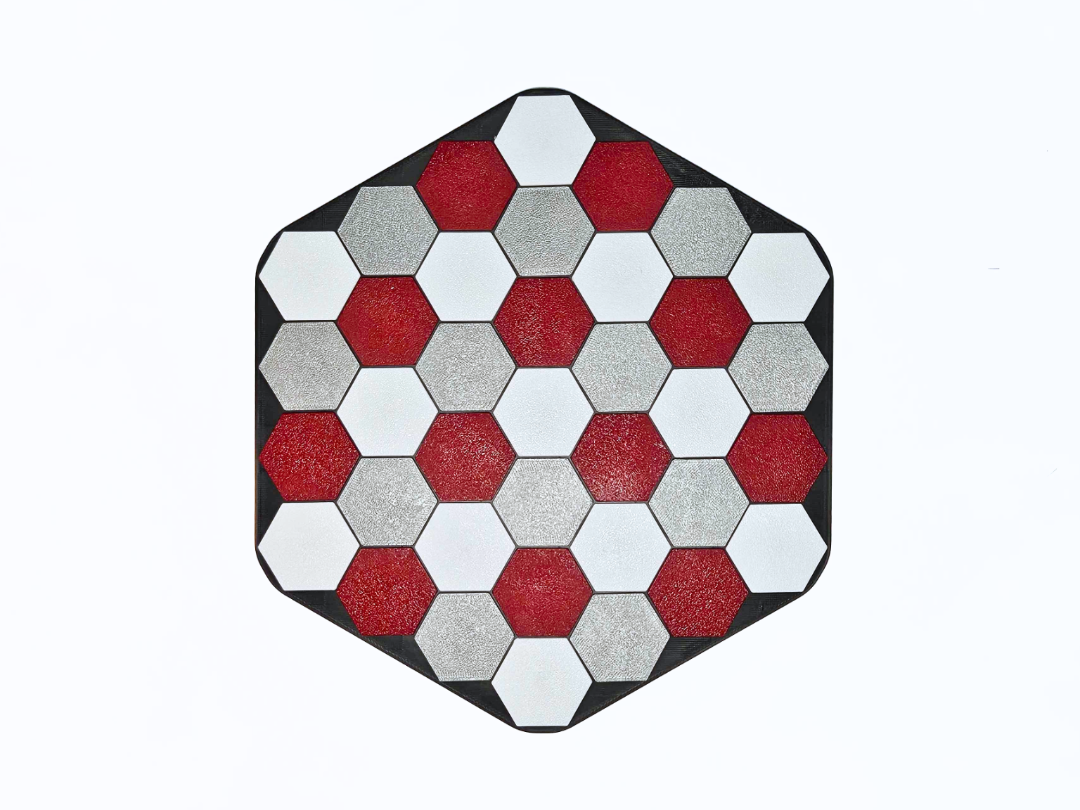 Mini hexagon chess board.