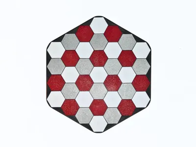 Mini hexagon chess board.
