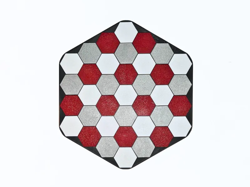 Mini hexagon chess board.