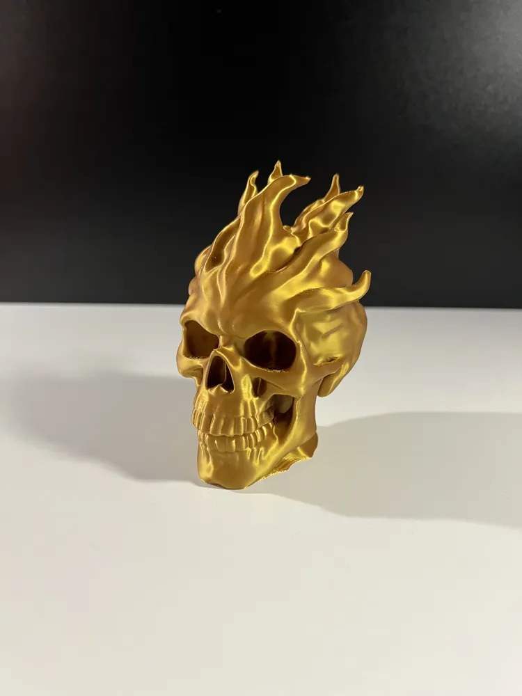 Flame Skull - Free 3D Print Model - MakerWorld