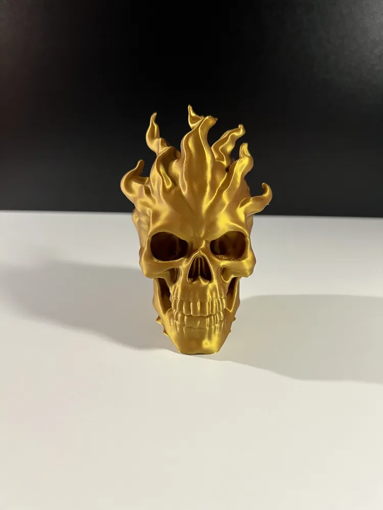 Flame Skull - Free 3D Print Model - MakerWorld