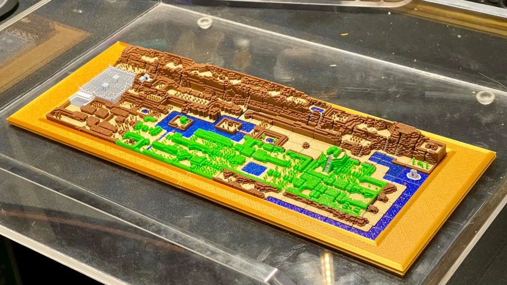 Legend of Zelda Overworld Map for 4-Color AMS by Joey Lopez