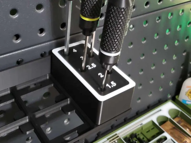 Allen wrench holder for Gridfinity 