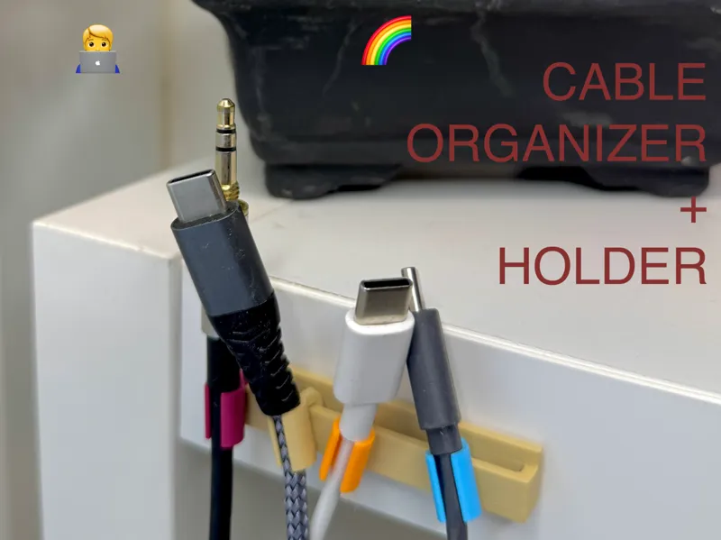 Cable Holder + Organizer - Fast Print - 8 min 4g 