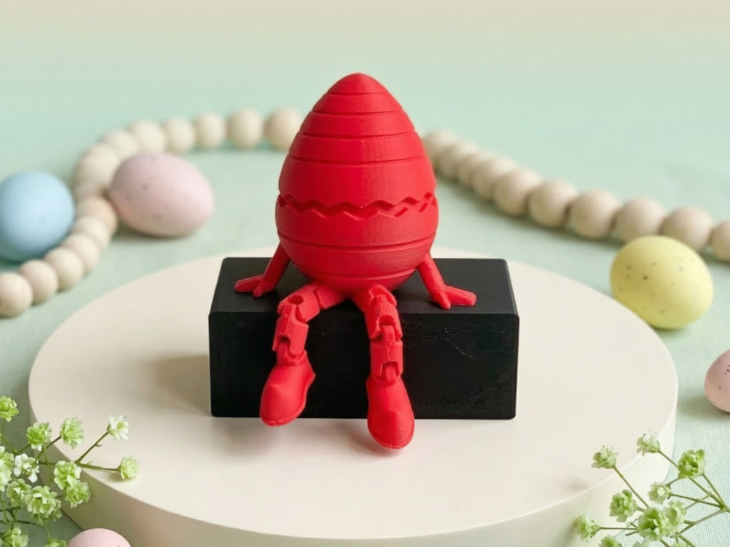 Articulated Easter Egg - Wavy + Cracked Model
