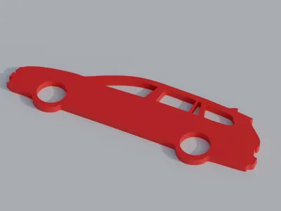 Tyre marking tag shaped like a Volkswagen Passat