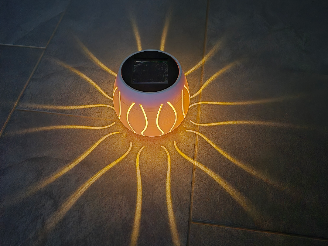 Solar o. LED Windlicht & Lampe - Sunburst Wave