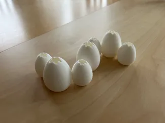 Easter eggshells s-curve