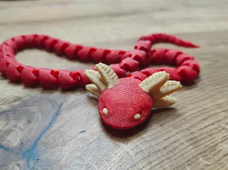 Articulated Axolotl-Snake, long tail