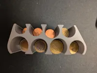 Boîte de rangement pour pièces en euros avec étiquettes — photo 3