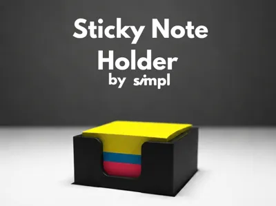 Sticky Note Holder | Minimal Desk Organizer