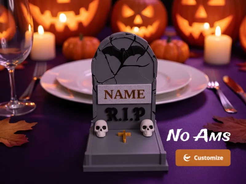 HALLOWEEN TOMBSTONE PLACE MARKER – REUSABLE