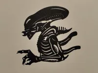 Silhouette d'alien — déco murale — photo 2