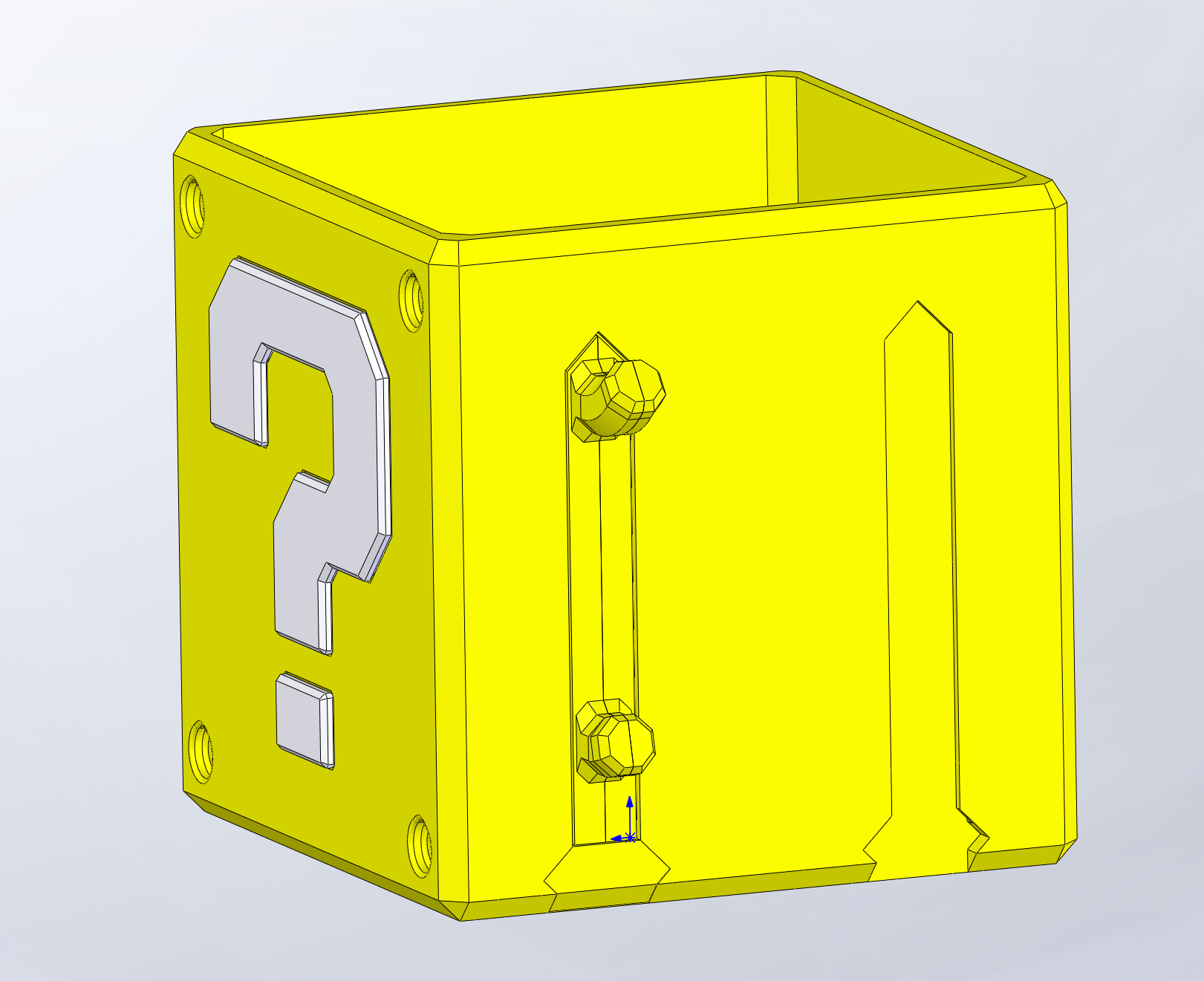 Miniatura 6 do modelo 3D 马里奥砖块收纳盒 - 洞洞板款