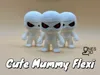 3 Cute Mummy Flexis & 1 Flush object