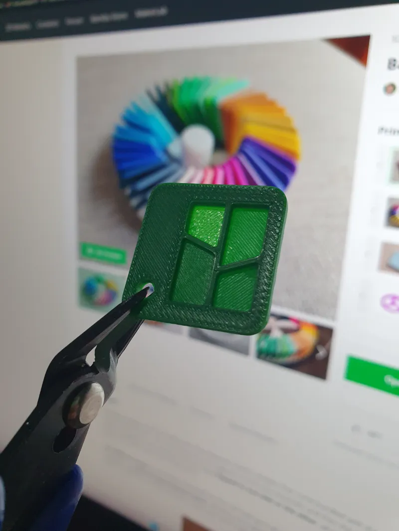 FILAMENT SWATCH WITH 4 LAYER HEIGHTS