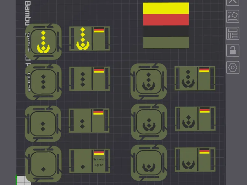 MOLLE Dienstgrad Rank Clips / Heer / Offiziere