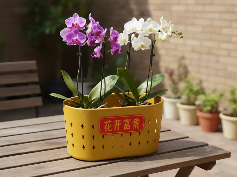 双株花盆 蝴蝶兰花盆 透气花盆 景观盆