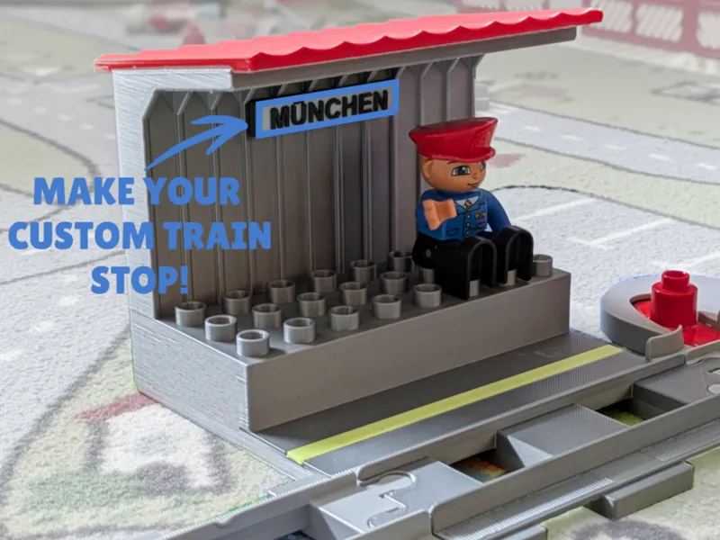 Duplo compatible Train Station V2 - customizable!