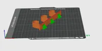 Simple triple Hook Blind holes-PLA