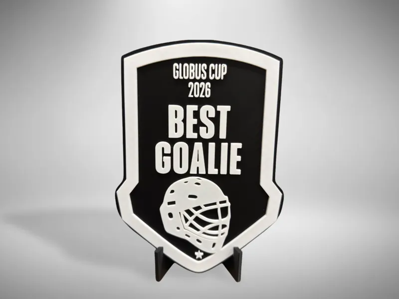 Goalie Award Plaque — Custom Tournament Trophy