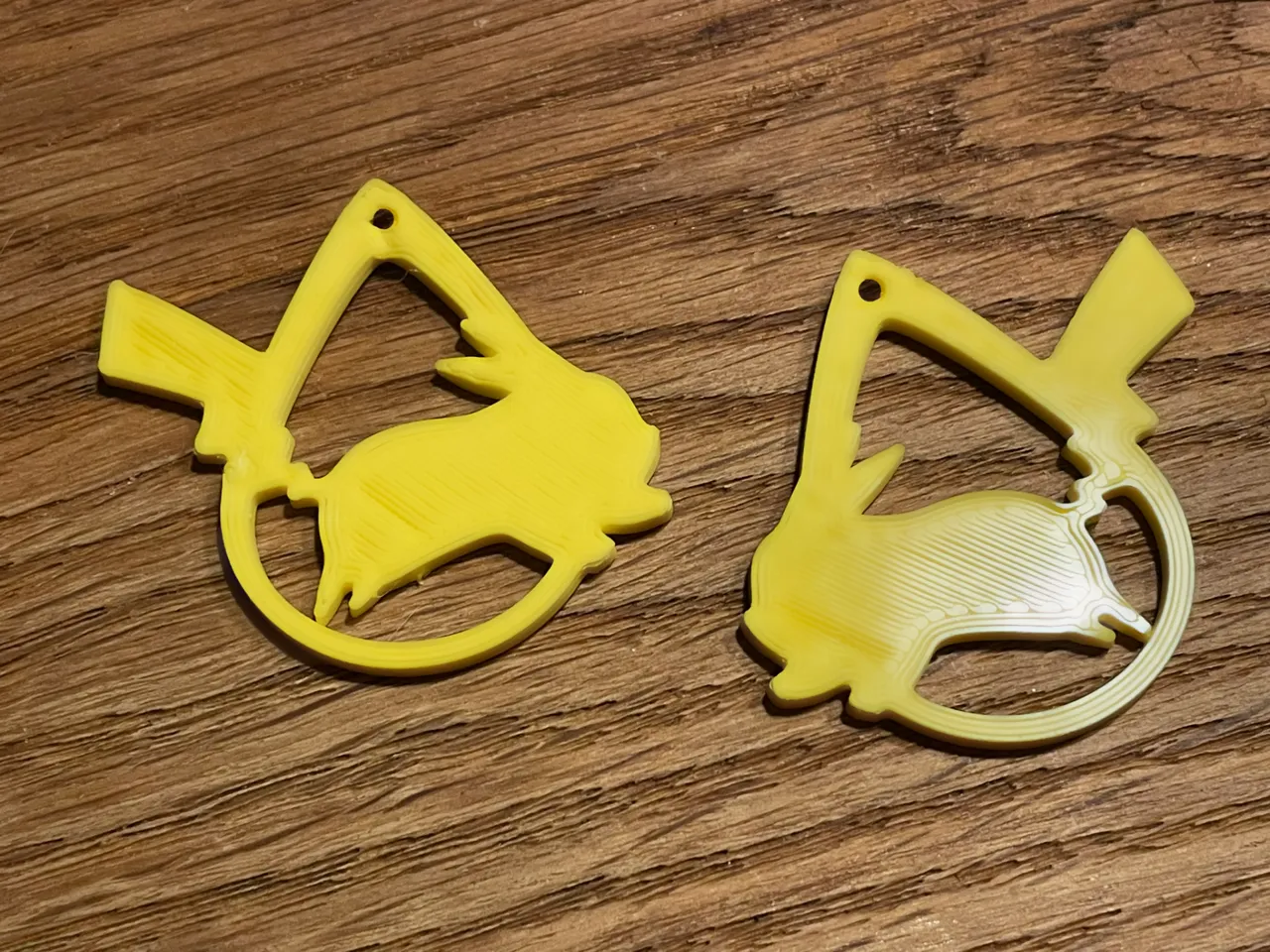 Pikachu earrings - drop shape silhouettes view 2