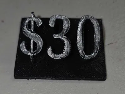 $30  table price tag display