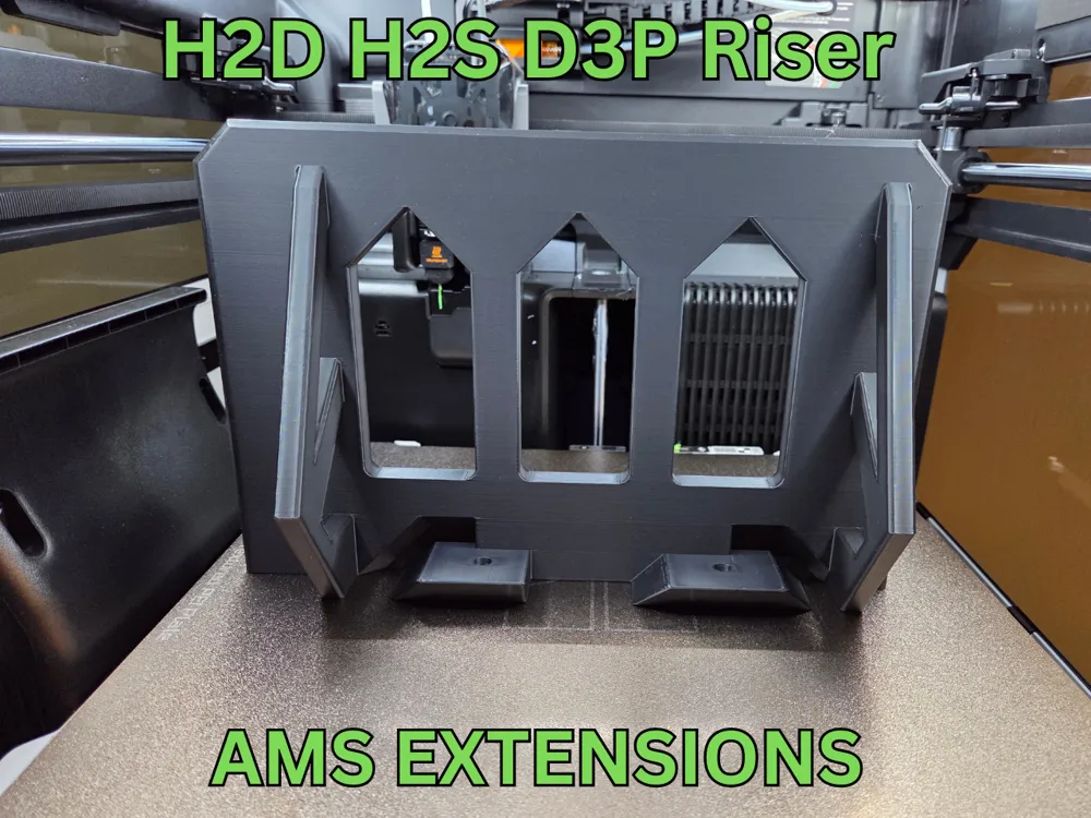 AMS shelf extension for H2D H2S H2C D3P riser - Free 3D Print Model ...