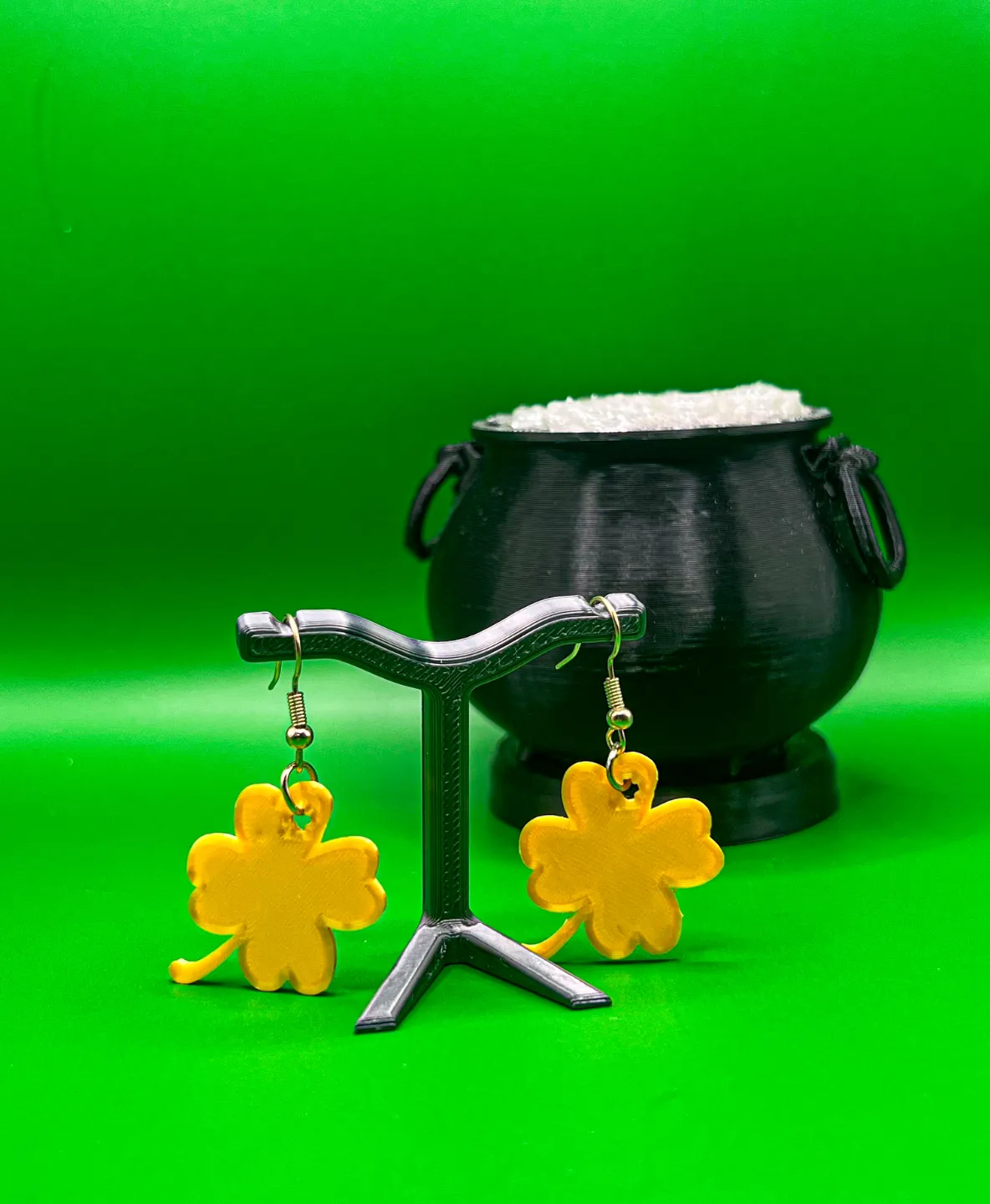 Lucky Shamrock Earrings view 3