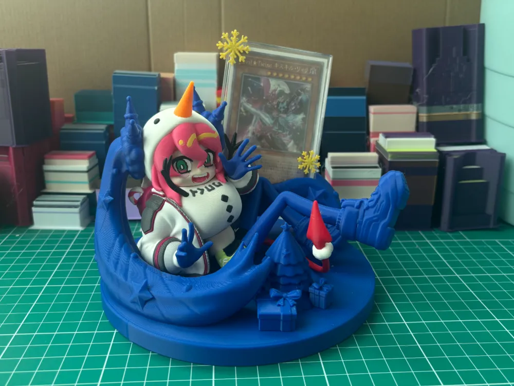 Yu-Gi-Oh! LiveTwin Kirith, the Snowy Sprite Multicolor Frost Elf Christmas Card Brick Frame Figurine - Free 3D Print Model - MakerWorld Yu-Gi-Oh! LiveTwin Kirith, the Snowy Sprite Multicolor Frost Elf Christmas Card Brick Frame Figurine - Free 3D Print Model - MakerWorld