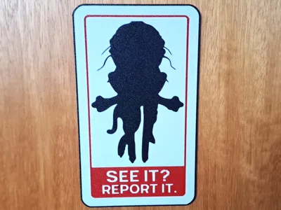 Leyak Warning Sign from the game Abiotic Factor