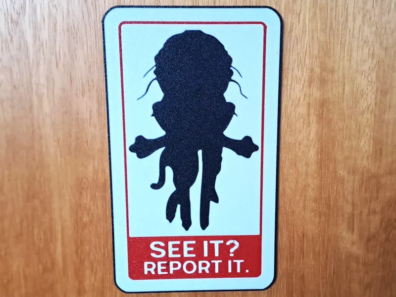 Leyak Warning Sign from the game Abiotic Factor