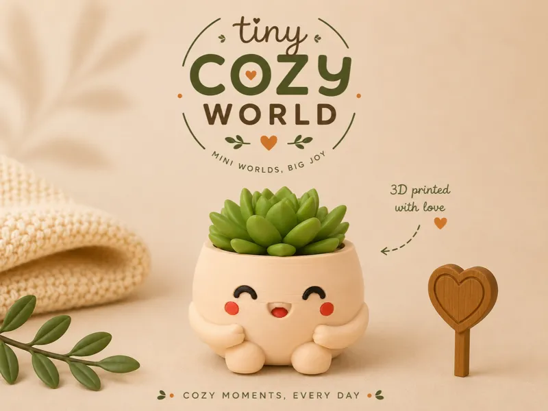 -Tiny Cozy World- Planta alegre