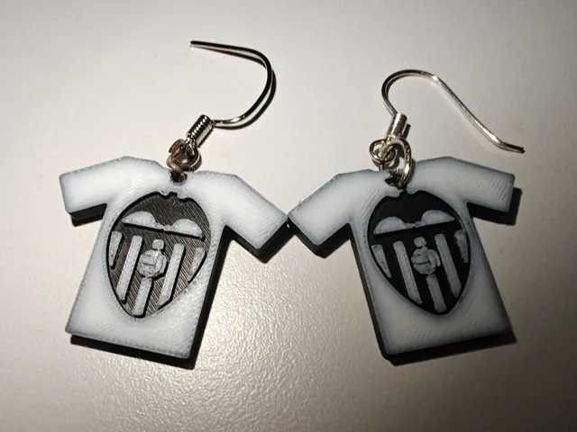 Pendientes Valencia Cf personalizables.