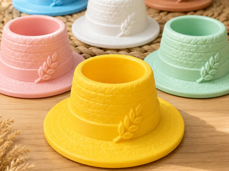 Straw Hat Planter – Rustic Flower Pot