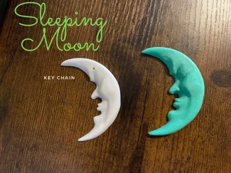 Sleeping Moon Key chain