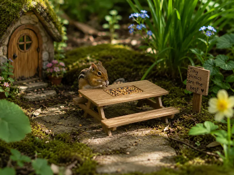 Picnic Bench Critter Feeder