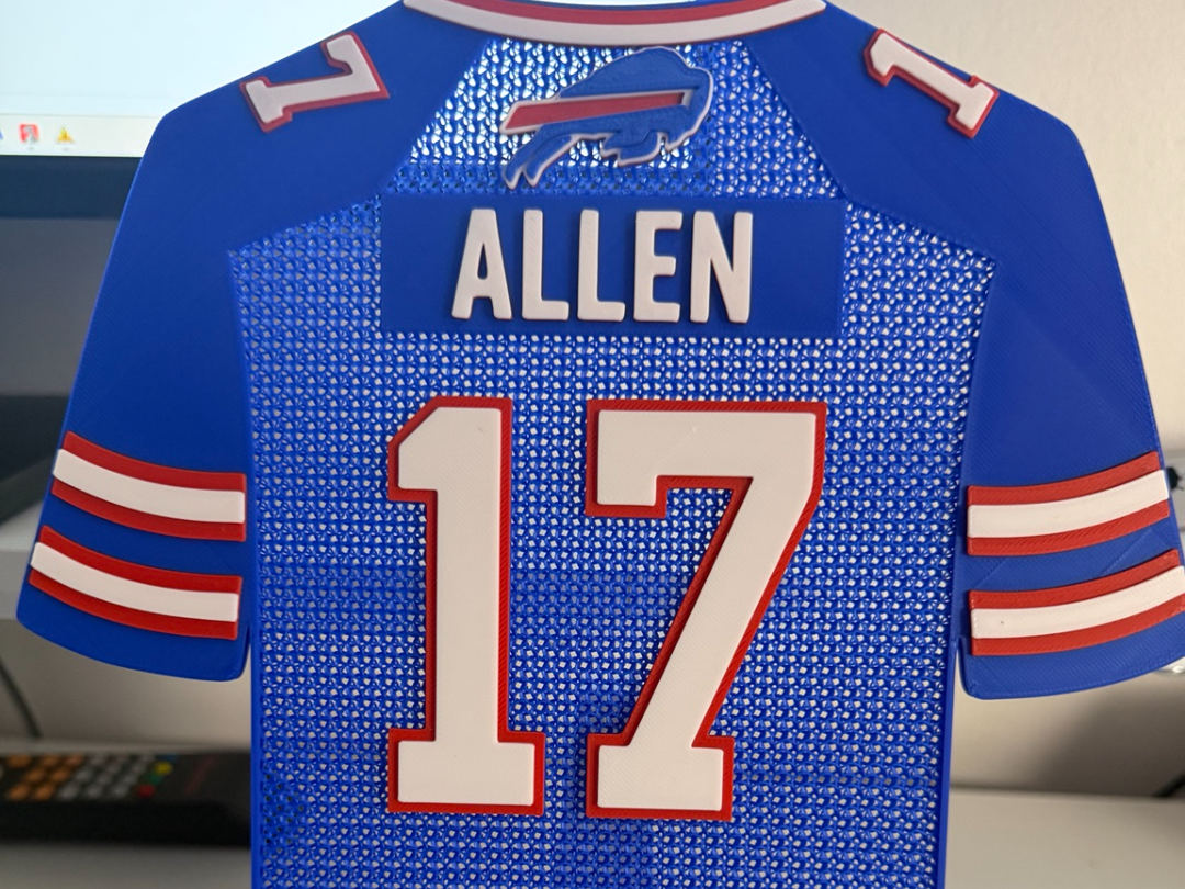 Josh Allen #17 Buffalo Bills 3D Jersey Art - 1