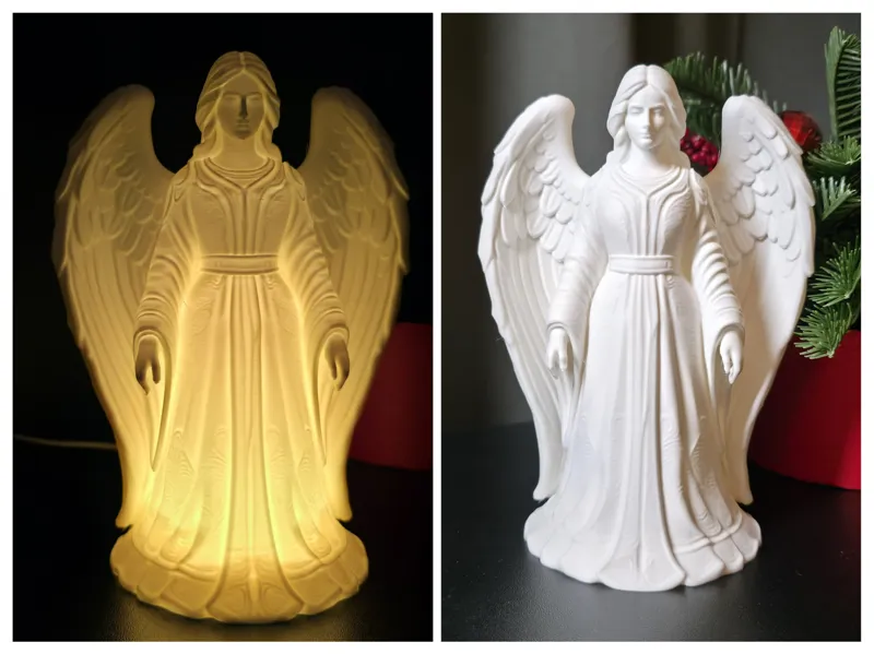 #2 Elegant Angel Statue & Night Lamp